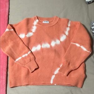 Old Navy Women's Orange Tie-Dye Sweater